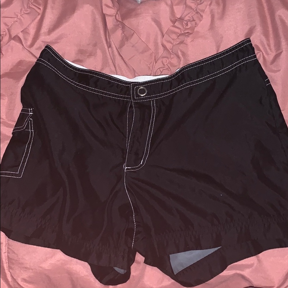 Black swim shorts